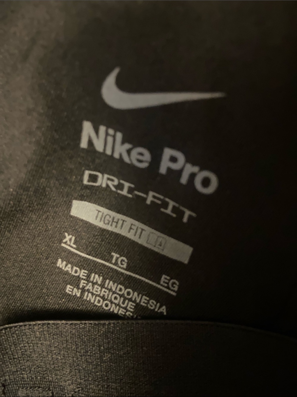 Nike Black Performance Leggings with White Logo